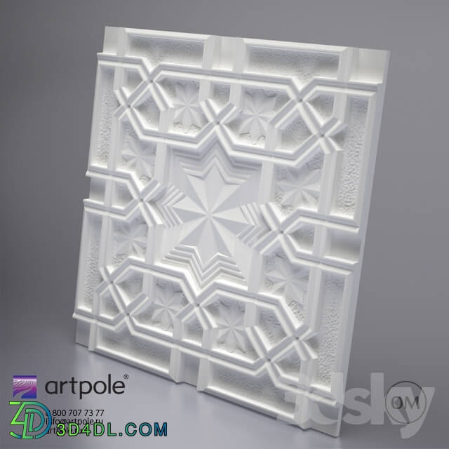 3D panel - Gypsum 3D panel Sultan of Artpole