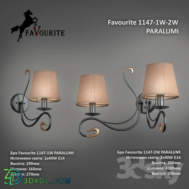 Wall light - Favourite 1147-1W-2W PARALUMI