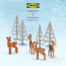 Other decorative objects - IKEA__39_s SAMSPELT Deer _amp_ VINTERMYS Christmas Tree 