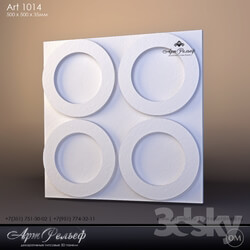 3D panel - Gypsum panel 3d Art-1014 from ArtRelef 