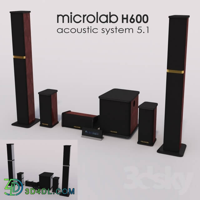 Audio tech - Microlab Acoustic System 5.1 H600 _standard_white_