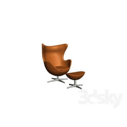 Arm chair - modern Chair with puff Chair 