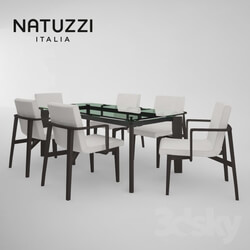 Table _ Chair - Natuzzi Sonata and B_B ITALIA oska table 
