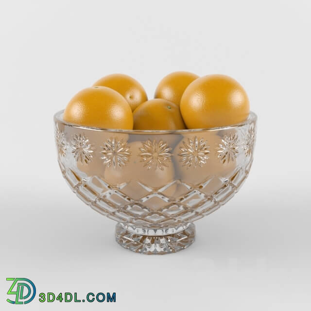 Food and drinks - Crystal bowl with oranges