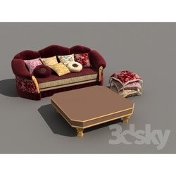 Sofa - Sofa _ table _ Ottoman of pillows 
