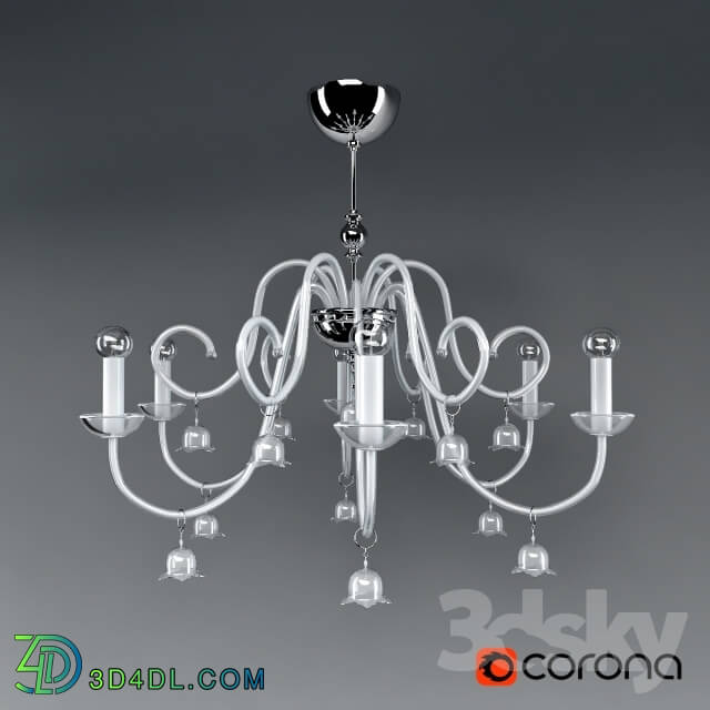 Ceiling light - Chandelier Italamp 285_6 Transparen