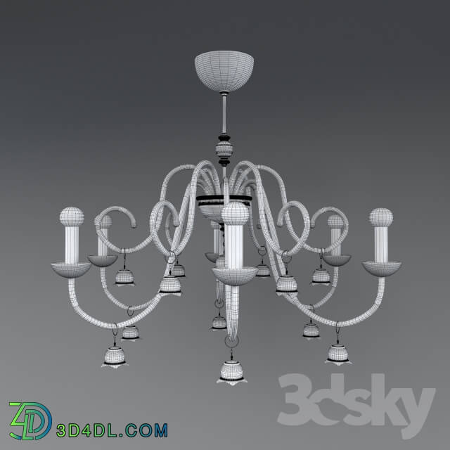 Ceiling light - Chandelier Italamp 285_6 Transparen