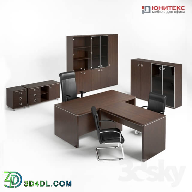 Office furniture - Cabinet rukovodityalya Cosmo and chairs Apollo