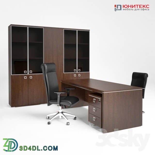 Office furniture - Cabinet rukovodityalya Cosmo and chairs Apollo