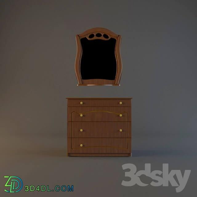 Sideboard _ Chest of drawer - Dresser and mirror _Alexandra 4A_