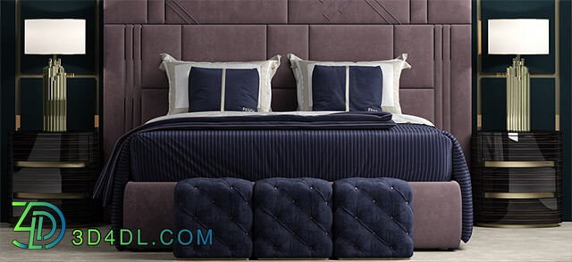 Bed - Bed fendi Nabucco Bed