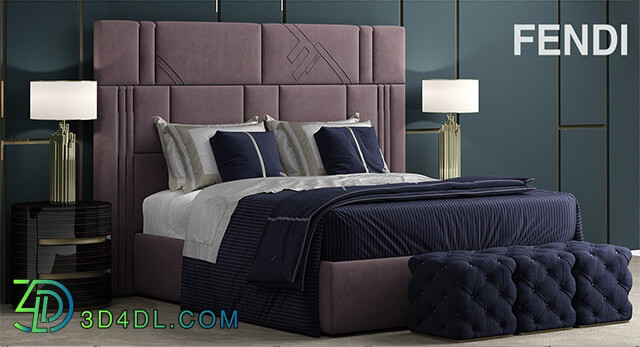 Bed - Bed fendi Nabucco Bed