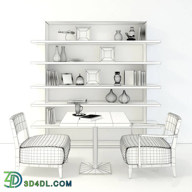 Other - Chair_ table_ bookcase by Riva 1920