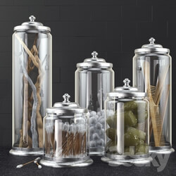 Bathroom accessories - Bathroom decoration jars set 2 