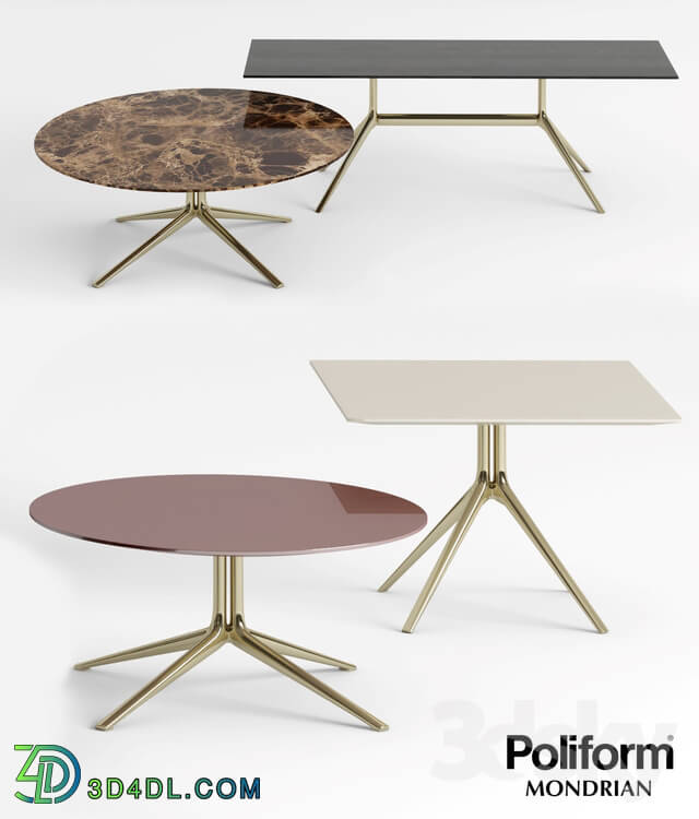 Table - Poliform Mondrian Coffee Tables - 1