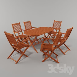 Table _ Chair - Boston Garden Furniture Set 