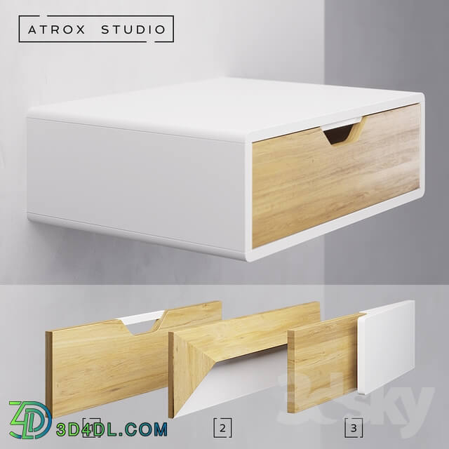 Sideboard _ Chest of drawer - Suspended bedside tables Atrox Studio OM