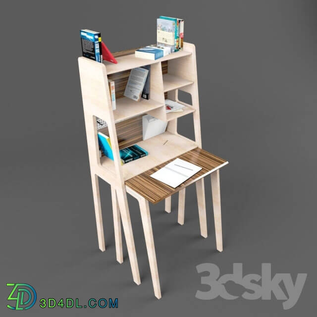 Office furniture - Shelf with retractable workplace _3