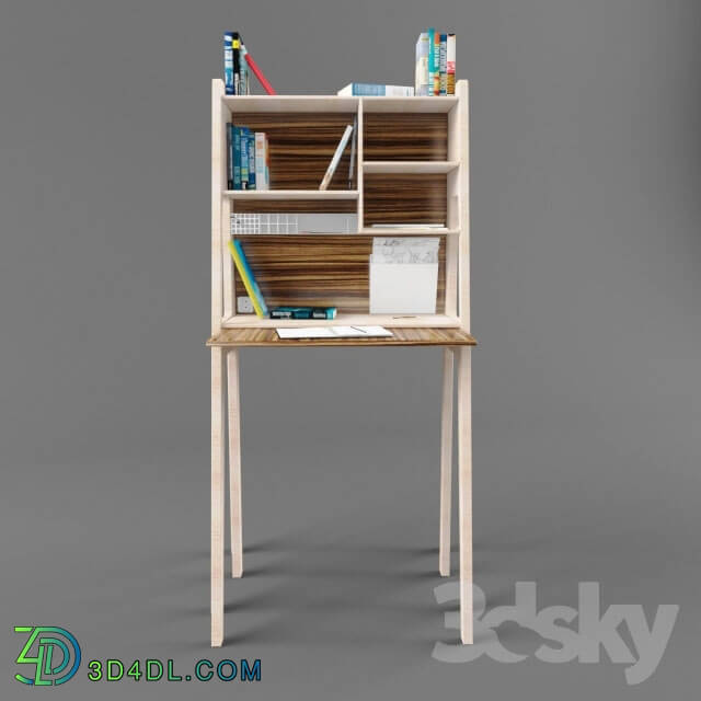 Office furniture - Shelf with retractable workplace _3