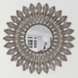 Mirror - Mirror Puji - Antique Silver Round Mirror 