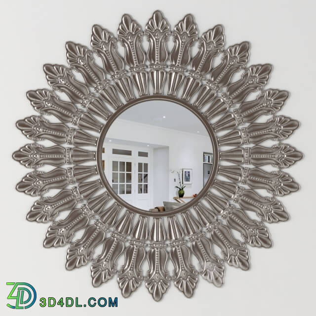 Mirror - Mirror Puji - Antique Silver Round Mirror