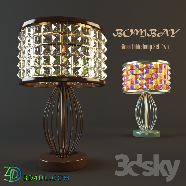 Table lamp - Glass Table Lamp Set Two AMD