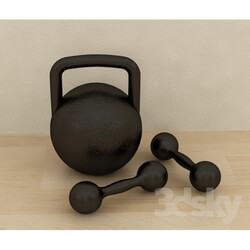 Sports - Kettlebell and dumbbells 