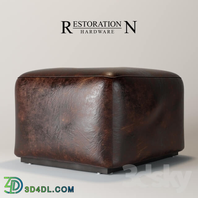 Other soft seating - ARM LEATHER OTTOMAN