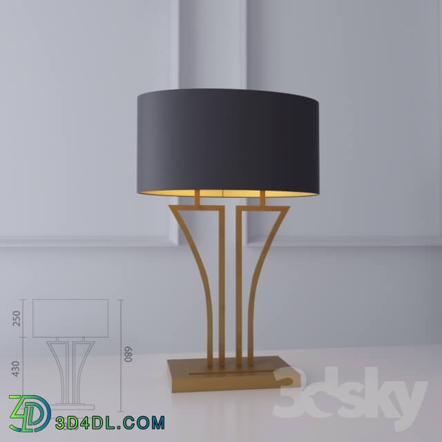 Table lamp - Heathfield _amp_ Co _ Yves Antique Brass