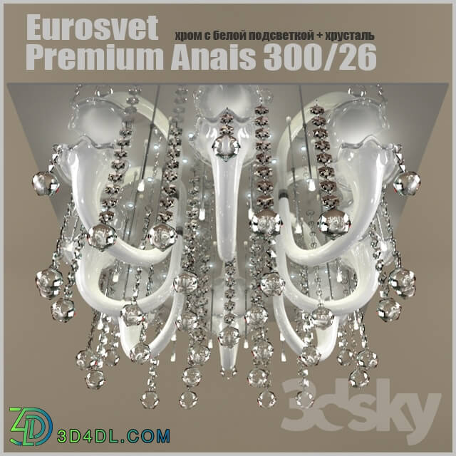 Ceiling light - Chandelier Premium Anais 300-26 chrome _Eurosvet_