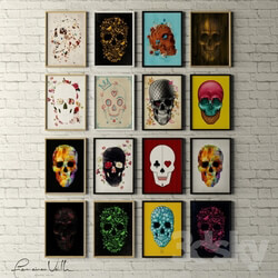 Frame - Collection of Paintings Skulls Collection by Francisco Valle 