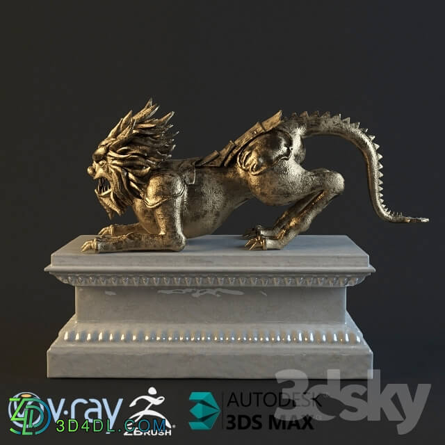 Sculpture - lion power