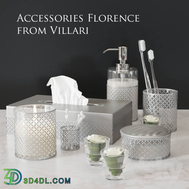 Bathroom accessories - Set of luxury accessories for the bathroom from Florence Villari