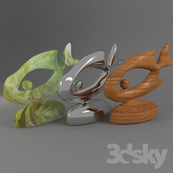 Sculpture - Ornamental fish. Figurines 