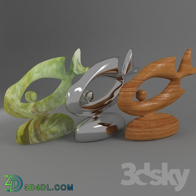 Sculpture - Ornamental fish. Figurines