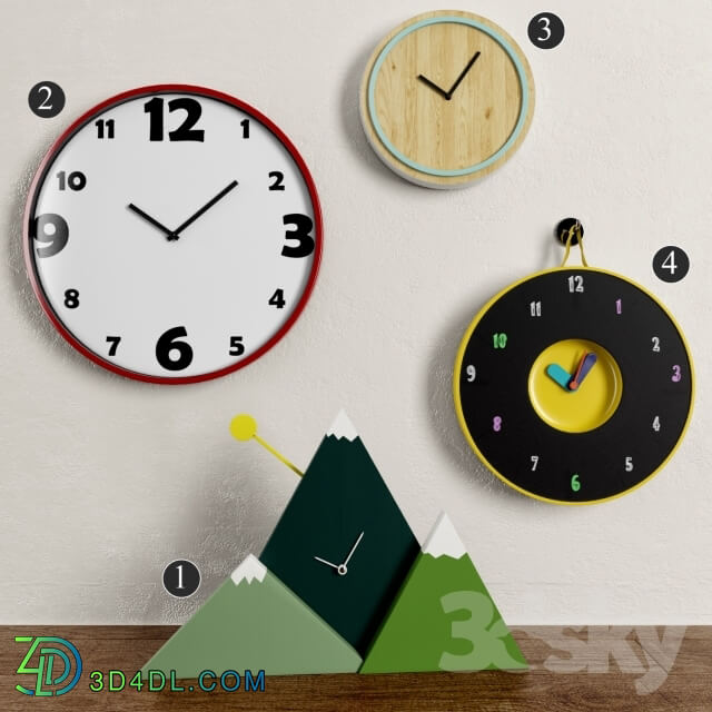 Other decorative objects - Set of Clocks