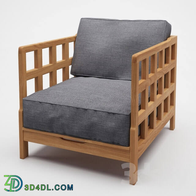 Arm chair - Square lounge chair _outdoor_