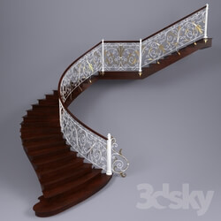 Staircase - Staircase with wrought 