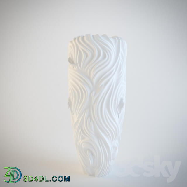 Vase - Vase gypsum with fish