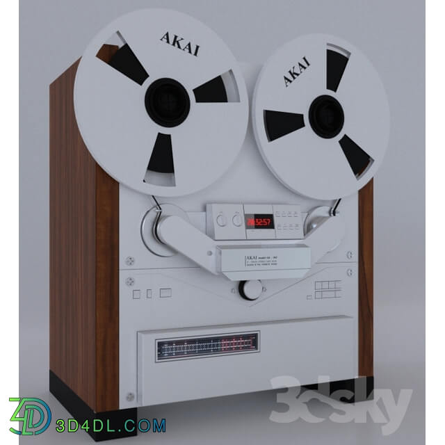 Audio tech - Reel tape recorder Akai GX-747 Silver