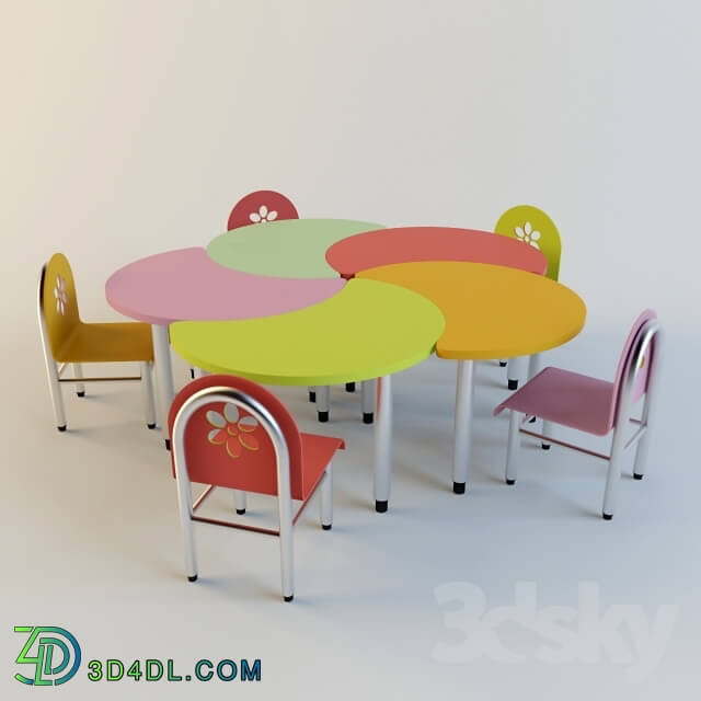 Table _ Chair - modular coffee table with chairs