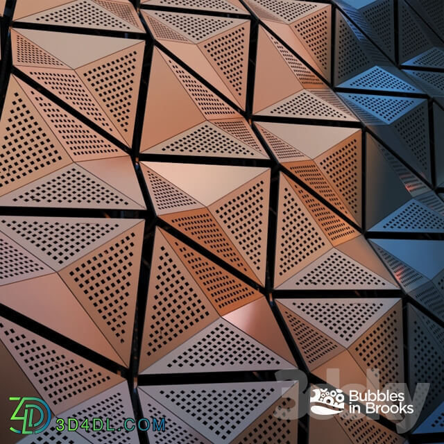 3D panel - Seamless Geometrical Aluminum Cladding