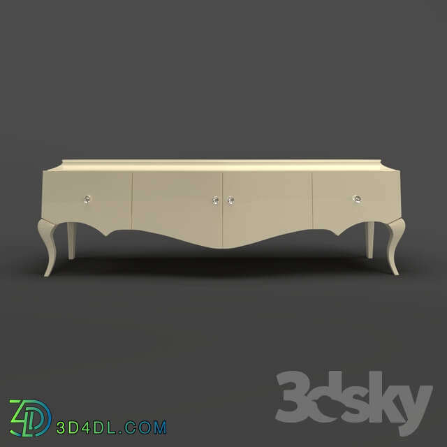 Sideboard _ Chest of drawer - OM TV Stand for TV Fratelli Barri ROMA in the finish sparkling pearl varnish_ FB.TV.RM.6