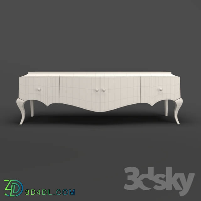 Sideboard _ Chest of drawer - OM TV Stand for TV Fratelli Barri ROMA in the finish sparkling pearl varnish_ FB.TV.RM.6