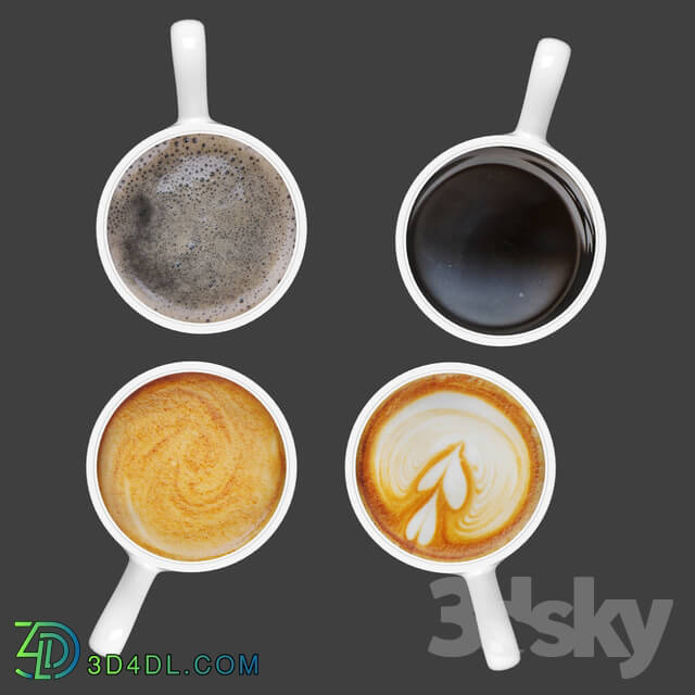 Food and drinks - Coffee cup collection- set 02