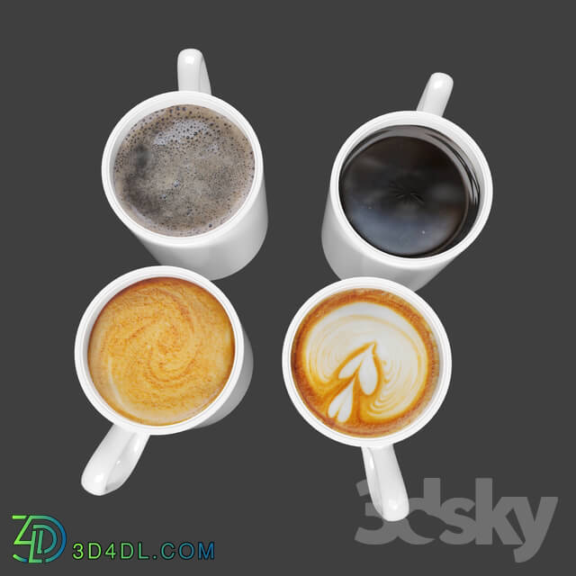 Food and drinks - Coffee cup collection- set 02