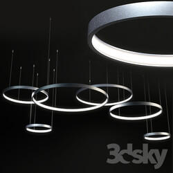 Ceiling light - arrangement of lamps in the form of rings LUCHERA 