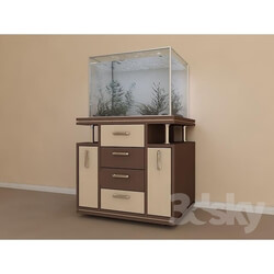 Sideboard _ Chest of drawer - Aquarium with pedestal 