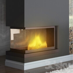 Fireplace - Fireplace tripartite 