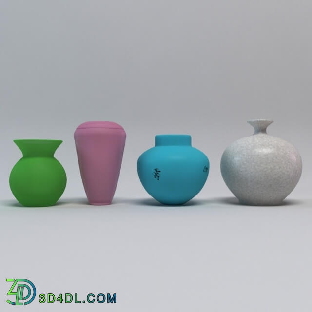 Vase - Set of vases - 7 pieces